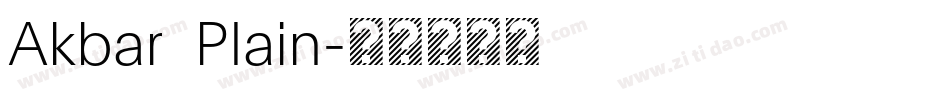 Akbar  Plain字体转换